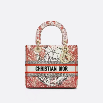디올 여성 레드 레이디 백 - Dior Womens Red Lady Bag - dib733x