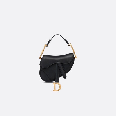 디올 여성 블랙 미니 새들백 - Dior Womens Black Saddle Bag - dib763x