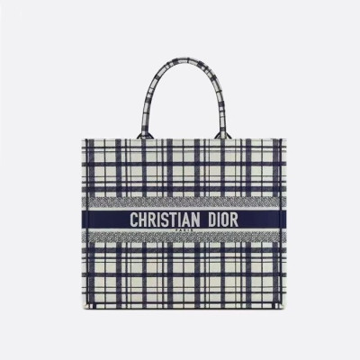 디올 여성 네이비 북토트 - Dior Womens Navy Book Tote - dib801x