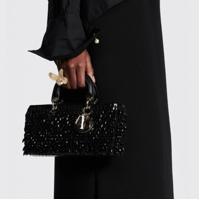 디올 여성 블랙 디조이 백 - Dior Womens Black D-Joy Bag - dib813x