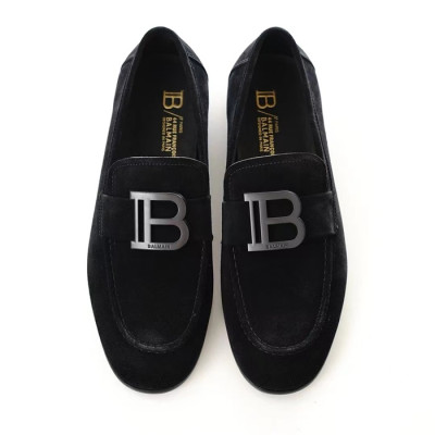 발망 남성 블랙 로퍼 - Balmain Mens Black Loafer - bas45x