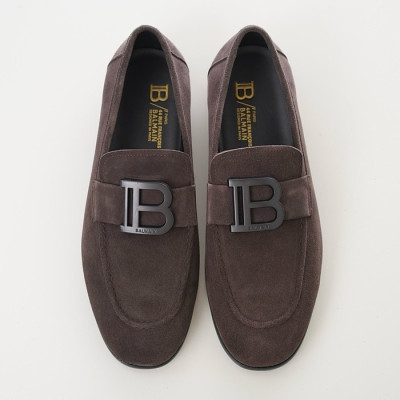 발망 남성 브라운 로퍼 - Balmain Mens Brown Loafer - bas46x