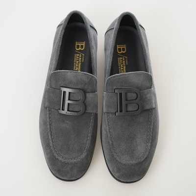 발망 남성 그레이 로퍼 - Balmain Mens Gray Loafer - bas49x