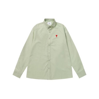아미 남성 그린 셔츠 - Ami Mens Green Shirts - amc250x