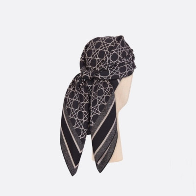 디올 여성 블랙 스카프 - Dior Womens Black Scarf - acc1805x