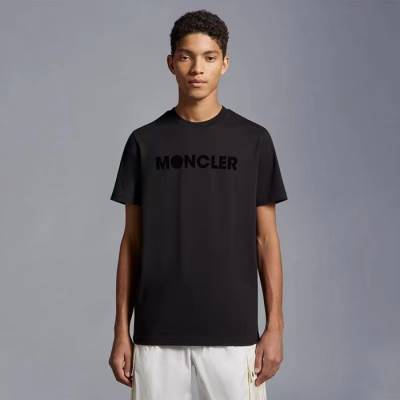 몽클레어 남성 블랙 반팔티 - Moncler Mens Black Tshirts - moc174x