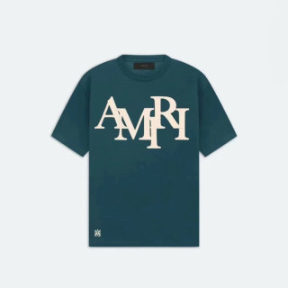 아미리 남성 블루 크루넥 반팔티 - Amiri Mens Blue Tshirts - amr315x