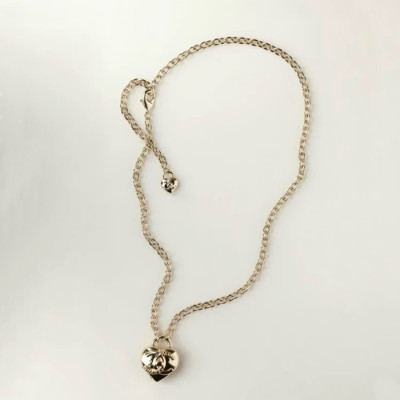 샤넬 여성 하트 목걸이 - Chanel Womens Gold Necklace - acc1910x