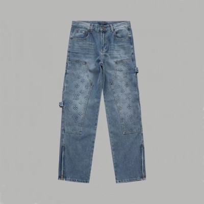 루이비통 남성 블루 청바지 - Louis vuitton Mens Blue Jeans - lvc347x