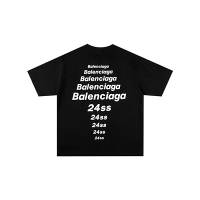 발렌시아가 남성 블랙 티셔츠 - Balenciaga Mens Black Tshirts - bac195x