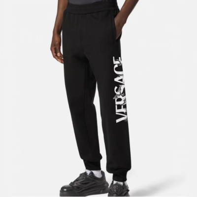 베르사체 남성 블랙 트레이닝 팬츠 - Versace Mens Black Pants - vec12x