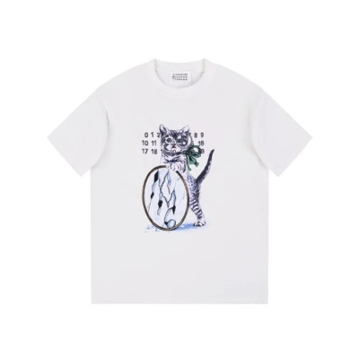 메종 마르지엘라 남/녀 화이트 티셔츠 - Maison Margiela Unisex Tshirts - mac314x