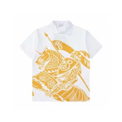 버버리 남성 화이트 폴로 티셔츠 - Burberry Mens White Tshirts - buc302x