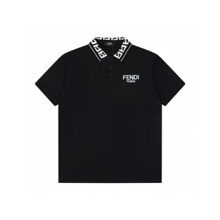 펜디 남성 블랙 티셔츠 - Fendi Mens Black Tshirts - fec211x