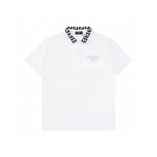 펜디 남성 화이트 티셔츠 - Fendi Mens White Tshirts - fec213x