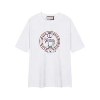 구찌 남성 화이트 티셔츠 - Gucci Mens White Tshirts - guc333x