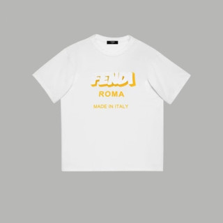 펜디 남성 화이트 티셔츠 - Fendi Mens White Tshirts - fec215x