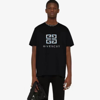 지방시 남성 블랙 반팔티 - Givenchy Mens Black Tshirts - gic289x