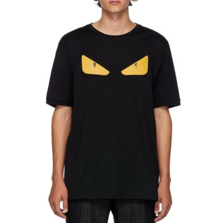펜디 남성 블랙 티셔츠 - Fendi Mens Black Tshirts - fec219x