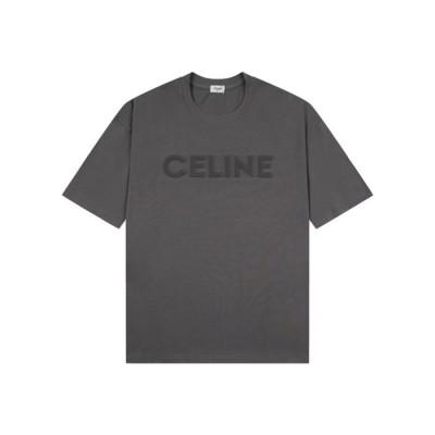 셀린느 남성 그레이 티셔츠 - Celine Mens Gray Tshirts - cec15x