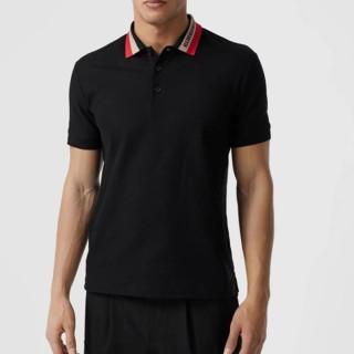 버버리 남성 블랙 폴로 티셔츠 - Burberry Mens Black Tshirts - buc305x