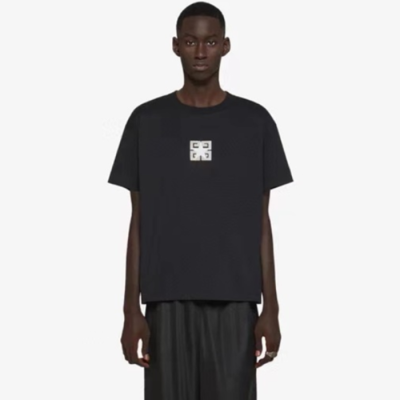 지방시 남성 블랙 반팔티 - Givenchy Mens Black Tshirts - gic298x