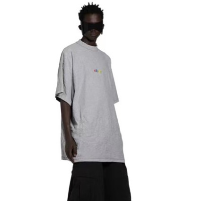 발렌시아가 남성 그레이 반팔티 - Balenciaga Mens Gray Tshirts - bac210x