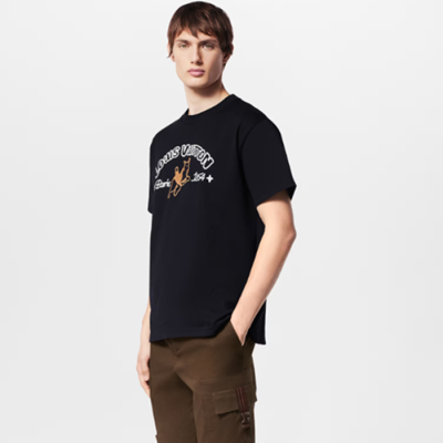 루이비통 남성 블랙 티셔츠 - Louis vuitton Mens Black Tshirts - lvc340x