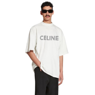 셀린느 남성 화이트 반팔 티셔츠 - Celine Mens White Tshirts - cec21x