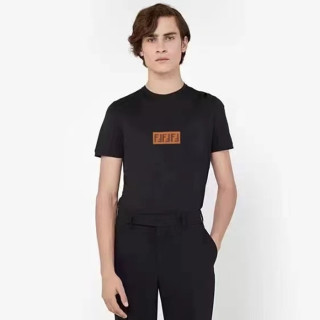 펜디 남성 블랙 티셔츠 - Fendi Mens Black Tshirts - fec221x