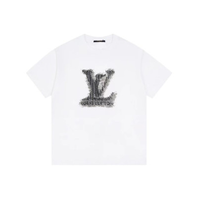 루이비통 남성 화이트 티셔츠 - Louis vuitton Mens White Tshirts - lvc353x