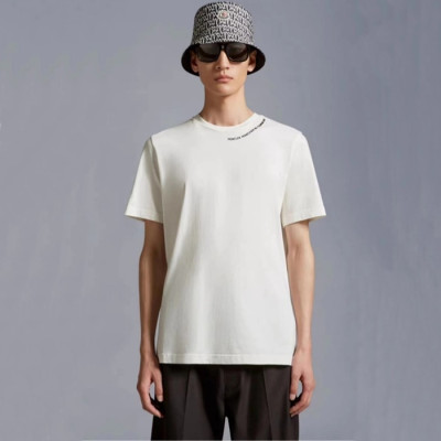 몽클레어 남성 화이트 티셔츠 - Moncler Mens White Tshirts - moc192x