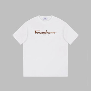 페라가모 남성 화이트 반팔티 - Ferragamo Mens White Tshirts - fec01x