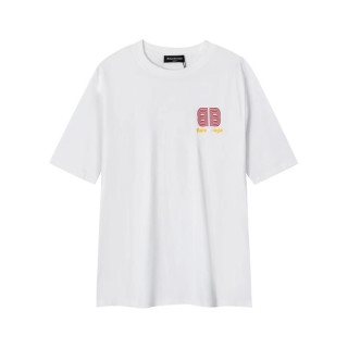발렌시아가 남성 화이트 반팔티 - Balenciaga Mens White Tshirts - bac217x