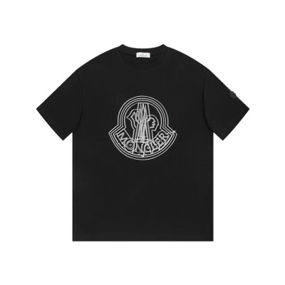 몽클레어 남성 블랙 티셔츠 - Moncler Mens Black Tshirts - moc202x