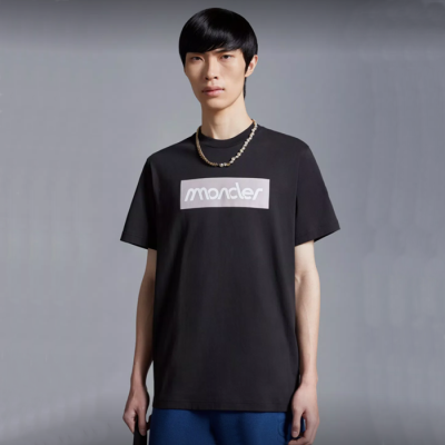 몽클레어 남성 블랙 티셔츠 - Moncler Mens Black Tshirts - moc204x