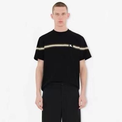 버버리 남성 블랙 티셔츠 - Burberry Mens Black Tshirts - buc320x