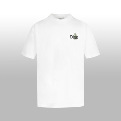 디올 남성 화이트 반팔 티셔츠 - Dior Mens White Tshirts - dic423x