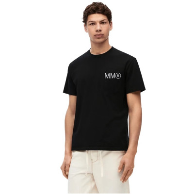 메종 마르지엘라 남/녀 블랙 반팔 티셔츠 - Maison Margiela Unisex Black Tshirts - mac436x