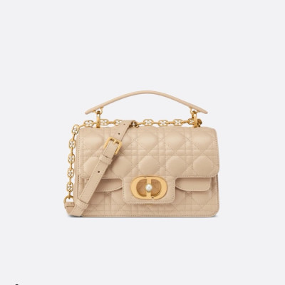디올 여성 베이지 탑 핸들 졸리 백 - Dior Womens Beige Jolie Bag - dib1591x