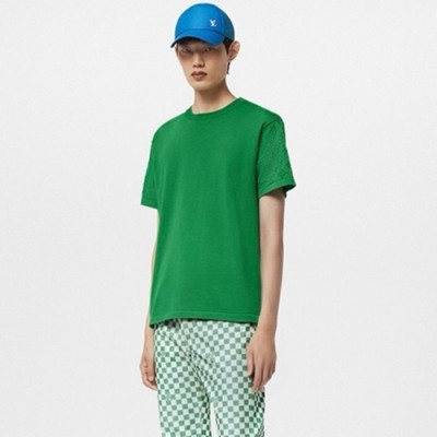 루이비통 남성 그린 반팔티 - Louis vuitton Mens Green Tshirts - lvc456x