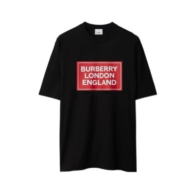 버버리 남/녀 블랙 반팔 티셔츠 - Burberry Unisex Black Tshirts - buc462x