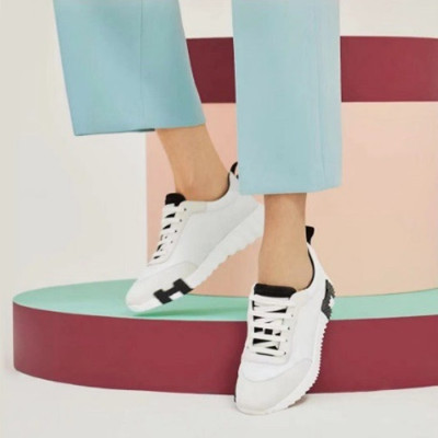 에르메스 여성 엔볼 화이트 바운싱 - Hermes Womens White Sneakers - hes581x