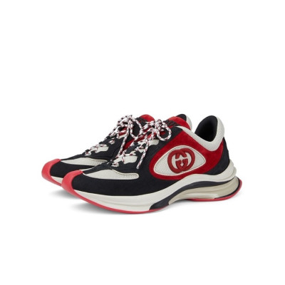 구찌 남/녀 레드 스니커즈 - Gucci Unisex Run Red Sneakers - gus601x