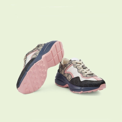 매장판 구찌 여성 핑크 라이톤 - Gucci Womens Pink Sneakers - gus621x