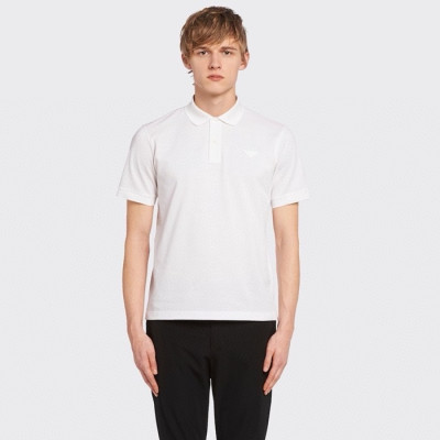 프라다 남성 화이트 반팔 폴로 티셔츠 - Prada Mens White Tshirts - prc481x
