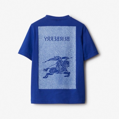 버버리 남성 블루 반팔 티셔츠 - Burberry Mens Blue Tshirts - buc483x