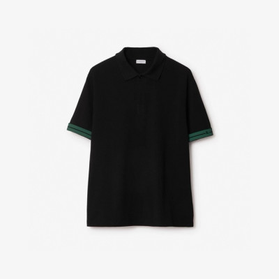 버버리 남성 블랙 반팔 폴로 티셔츠 - Burberry Mens Black Tshirts - buc491x