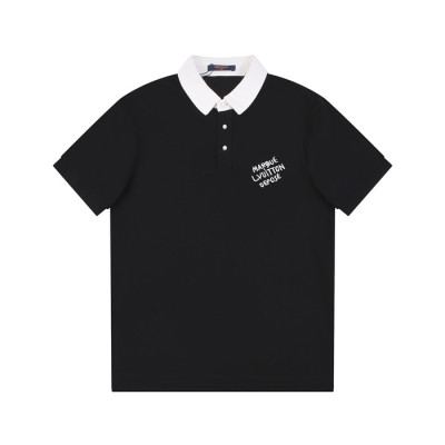 루이비통 남성 블랙 반팔 티셔츠 - Louis vuitton Mens Black Tshirts - lvc509x