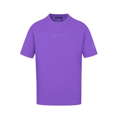 루이비통 남성 퍼플 반팔 티셔츠 - Louis vuitton Mens Purple Tshirts - lvc513x
